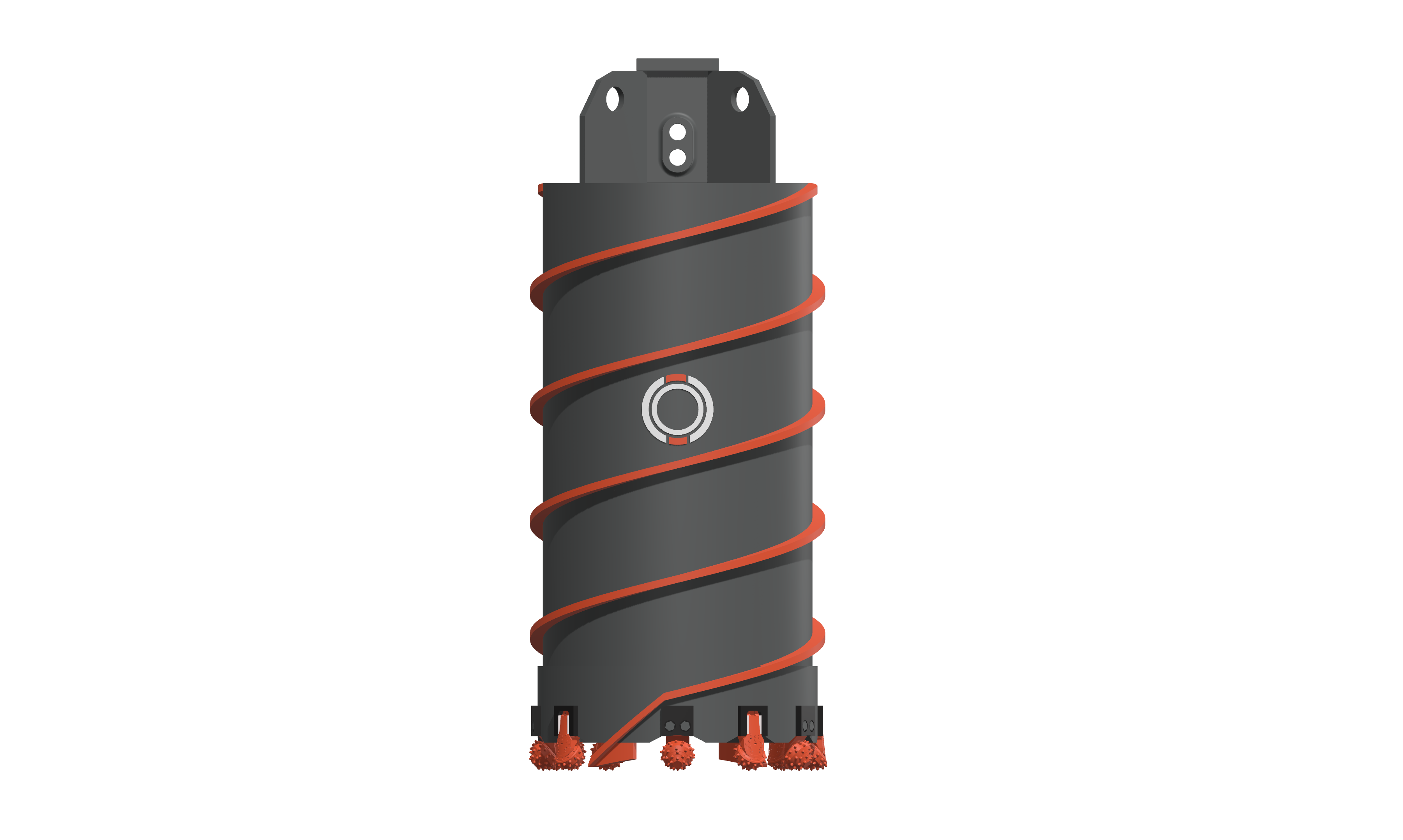 Roller-bit core barrel rendering